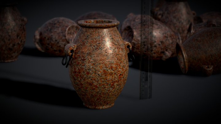 Ancient Egyptian Vase Scan 3D Model