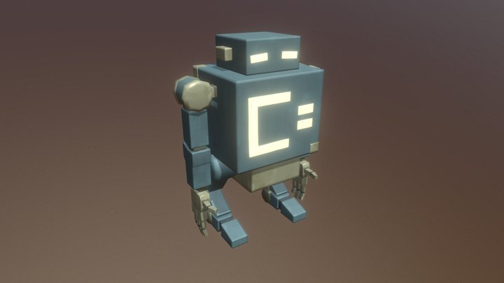 Retro Robot - Repair and Narrative Game Prop 3D Model