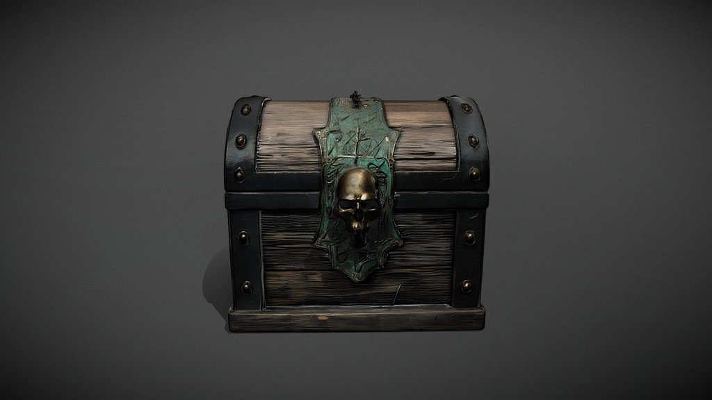 Stylized Gothic Skull Chest