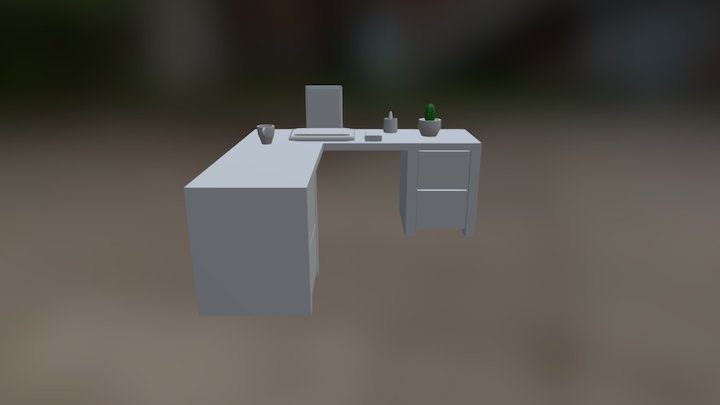 Office Scene 3D Model