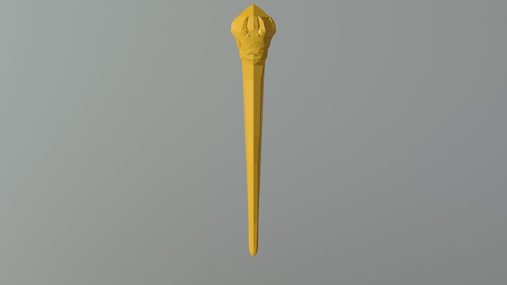 Elven Wand - (Retopology test) 3D Model