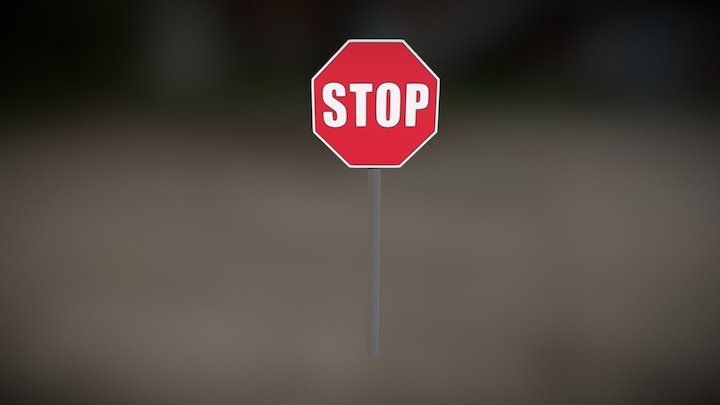 Stop Sign Free 3D Model