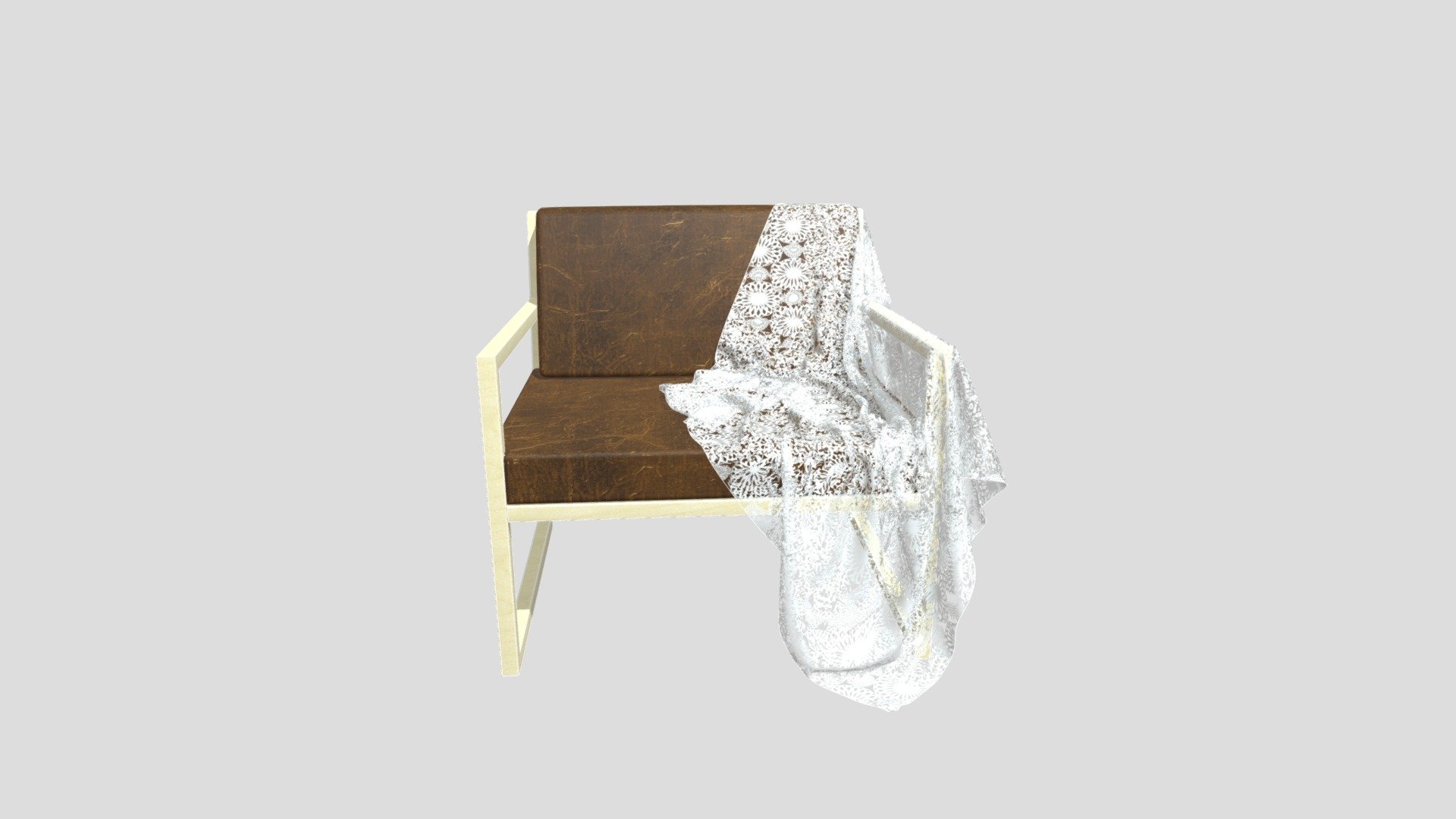 Armchair with lace