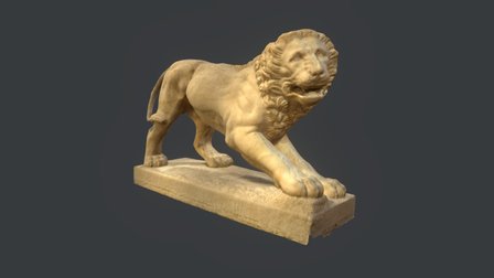Funerary Lion 3D Model