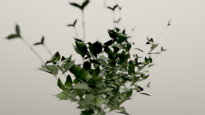001 Bush lowpoly 3D Model