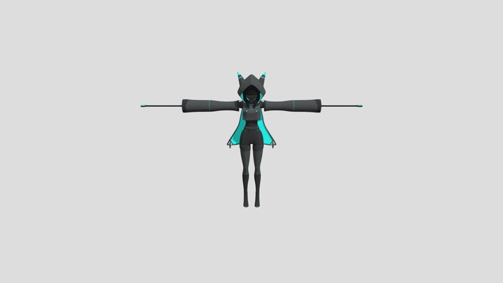 Echanis Enicha Catgirl 3D Model