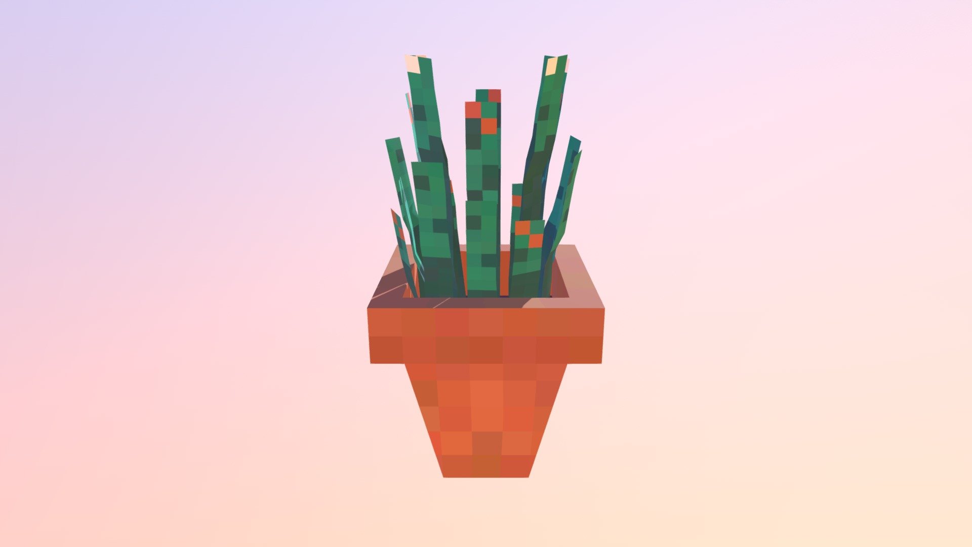 3D Plant Pot | Pixelart