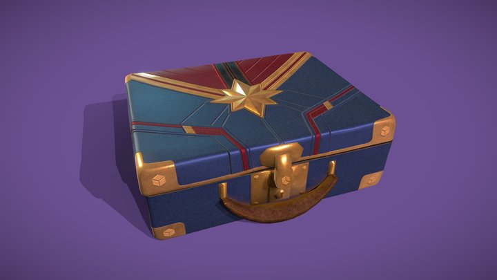 Captain Marvel Suitcase - #SuitcaseChallenge 3D Model