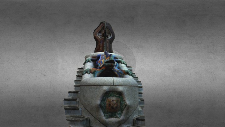 "El Drac"-the Dragon 3D at Park Guell 3D Model