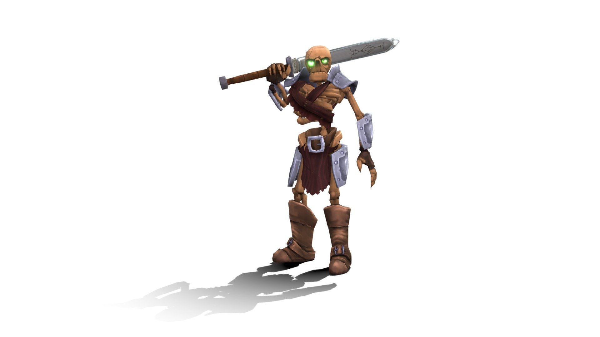 Hand Painted Skeleton Warrior - Rigged - Buy Royalty Free 3D model by ...