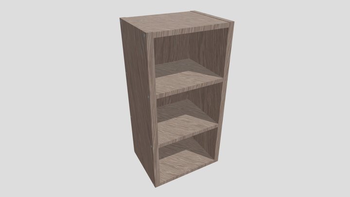 3 Tier Bookshelf 3D Model
