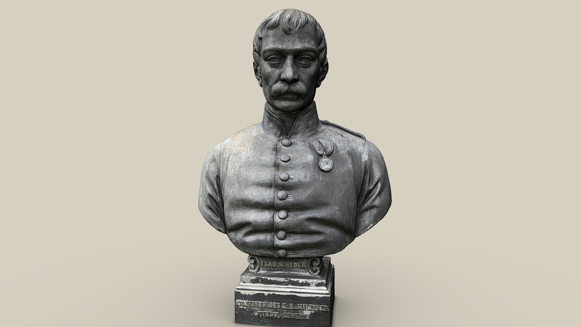 Büste Scheder — Sketchfab embed 3D viewer