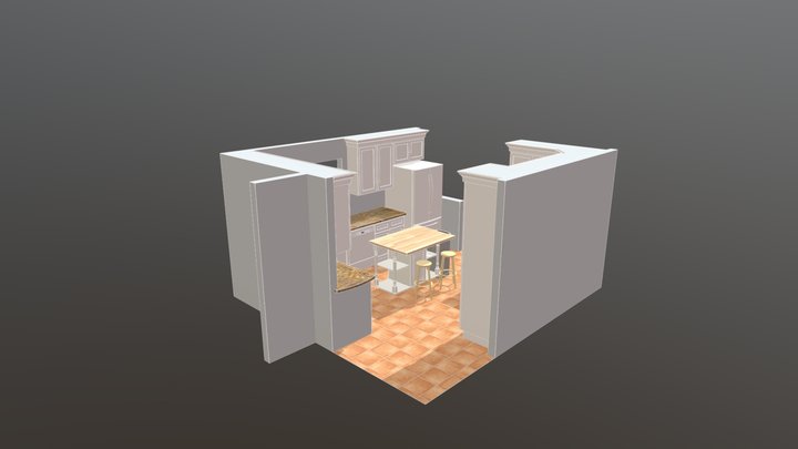 Uwood241 Kitchen 3D Model
