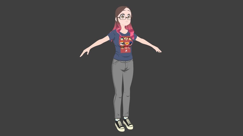 3D Anime girl.