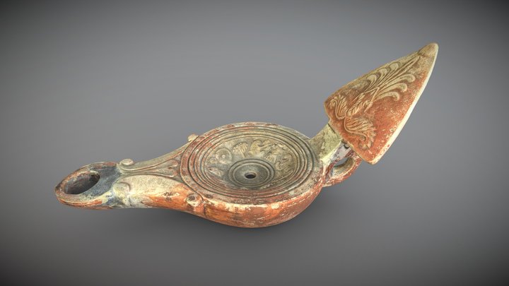Retopology Example: Roman Oil Lamp 3D Model