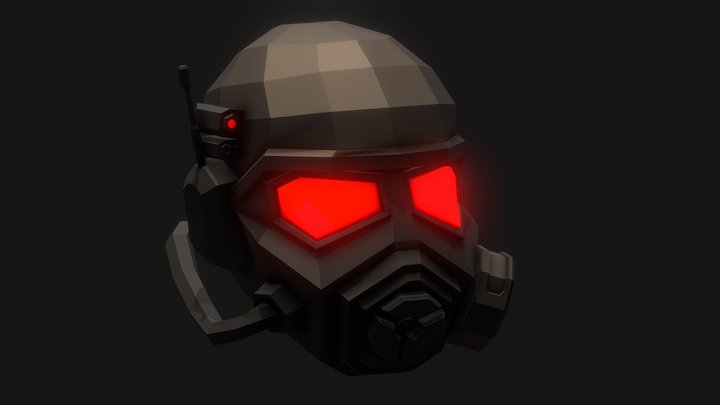 NCR Ranger Helmet (Low Poly) 3D Model