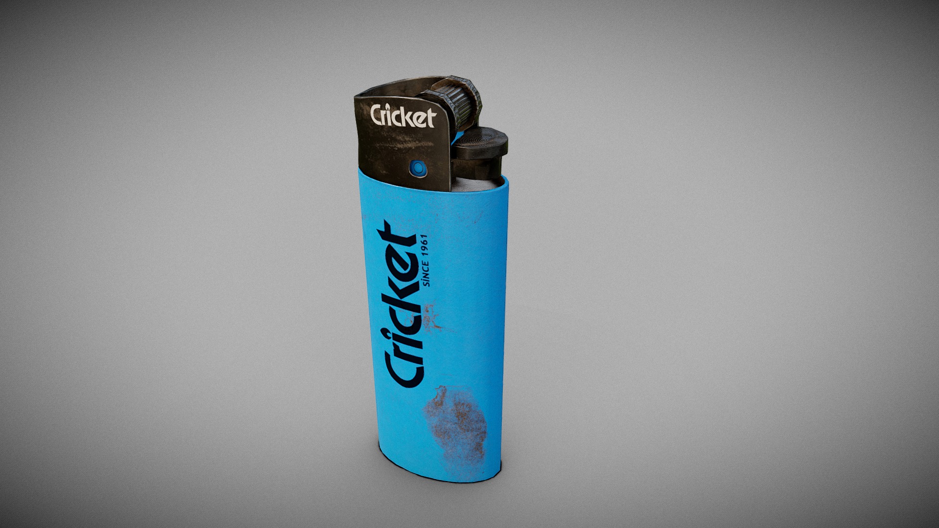 3D model Lighter - This is a 3D model of the Lighter. The 3D model is about a blue and black can.