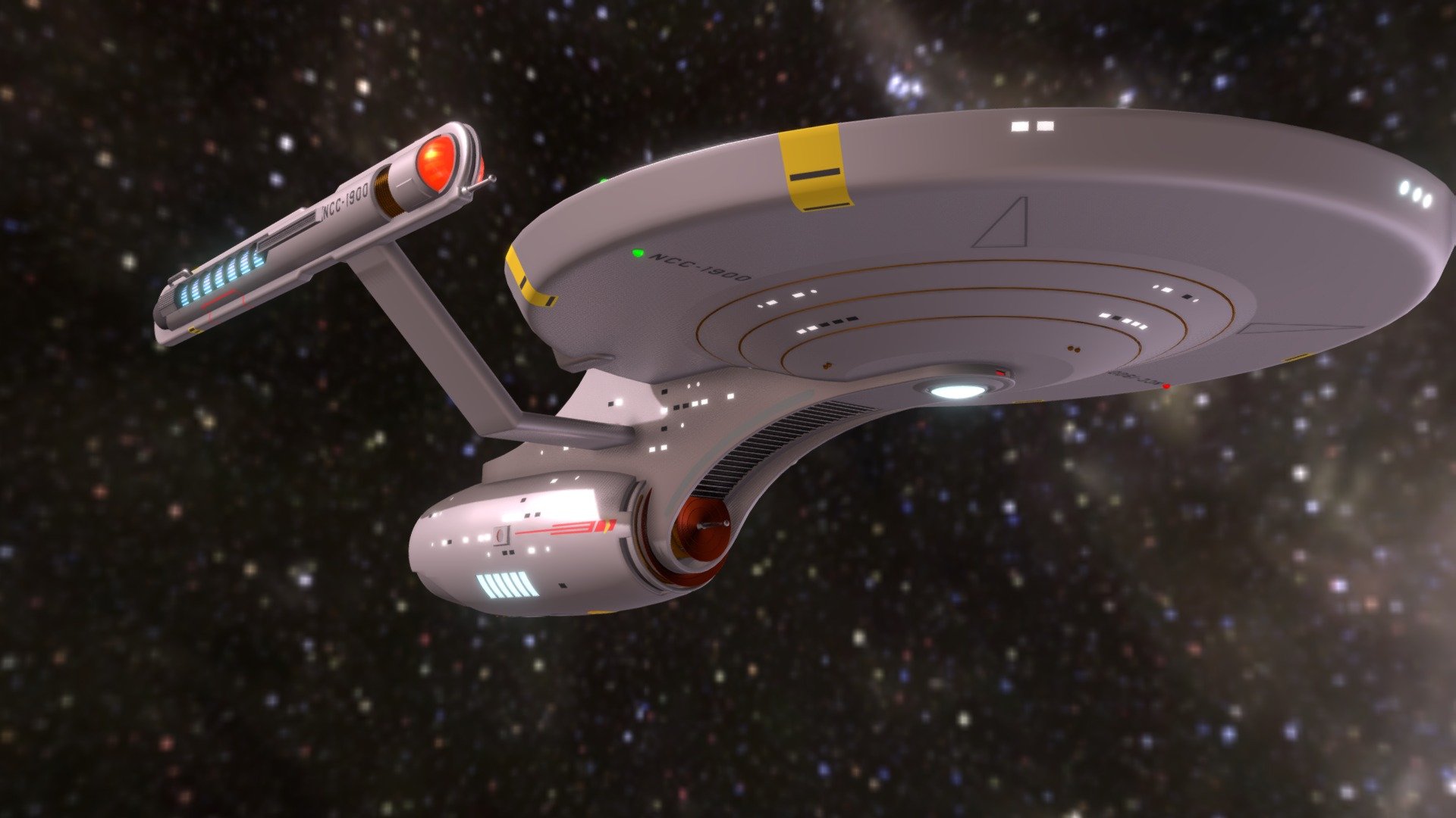 Star Trek - Gagarin Class Starship - 3D model by loopholehacker ...