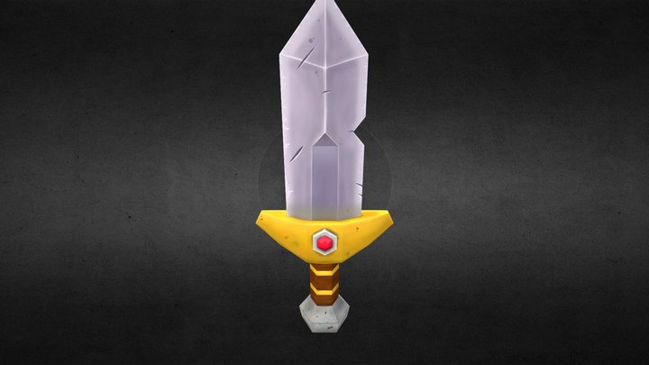 Small Sword - Hand Painting 3D Model