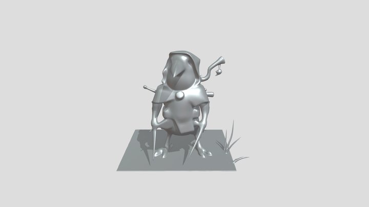 anthropomorphic crow adventurer 3D Model