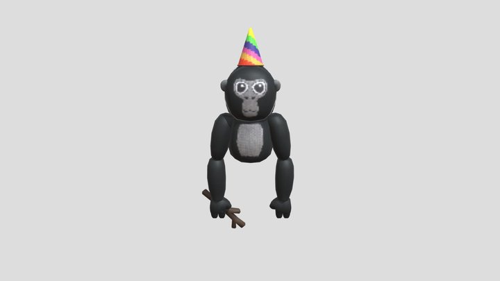 Gorilla Tag plush cosmetic (rigged) 3D Model