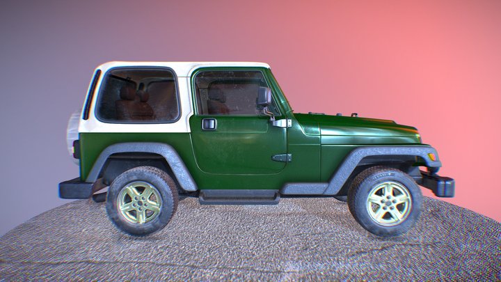 Jeep wrangler 1997 3D Model