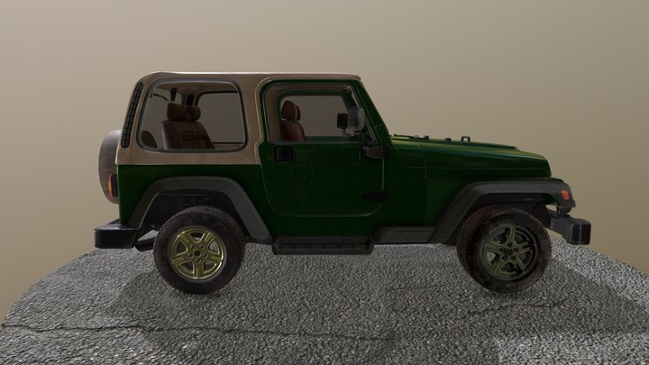 Jeep wrangler 1997 3D Model