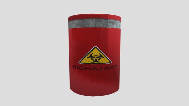 Biohazard Sharps Container 3D Model