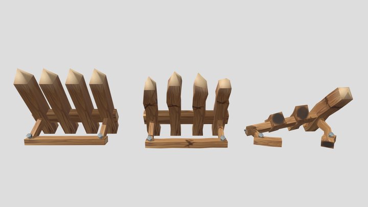 [Mutant Rabbits] Barriers - Game Assets 3D Model