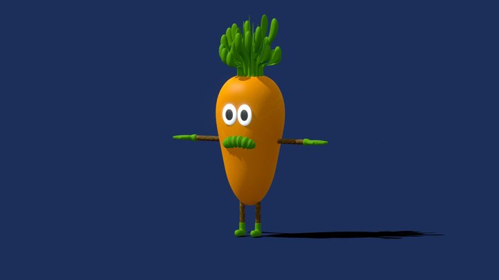 Carrot character 3D Model