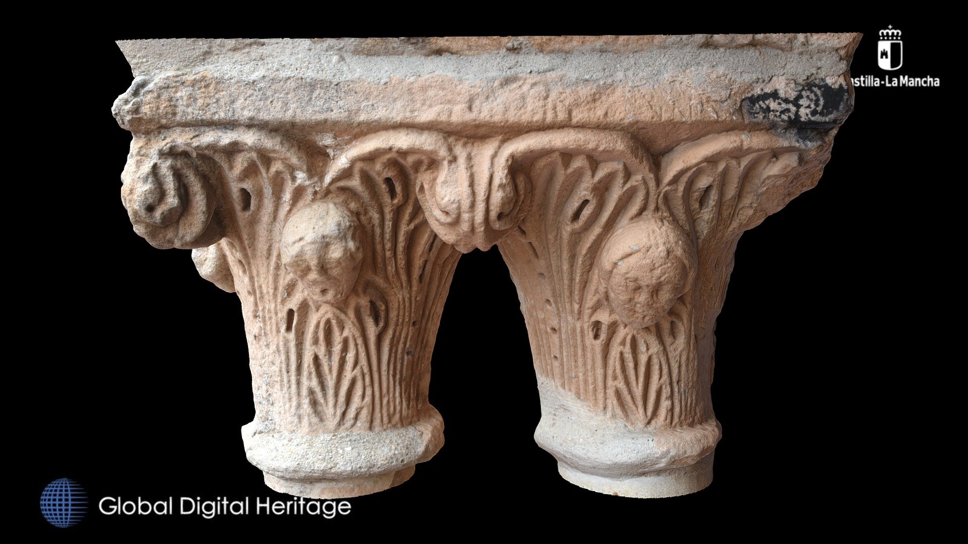 Romanesque Capitals, Saúca (Guadalajara, Spain) — Sketchfab embed 3D viewer