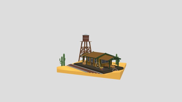 Game Art 1 Simple Scene 3D Model