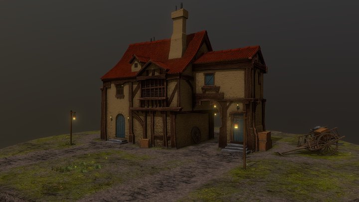 Fantasy House 3D Model
