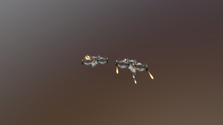 fighter plane-모작 3D Model