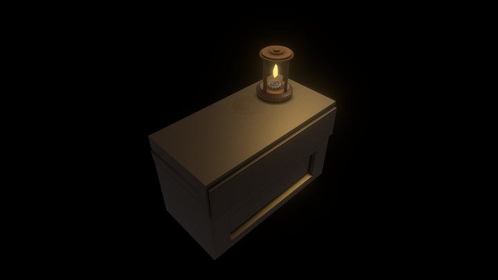 lamp and table 3D Model