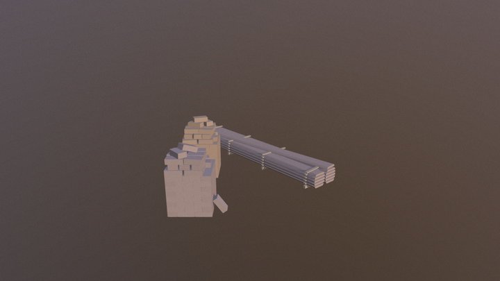Simple byggematerialer 3D Model
