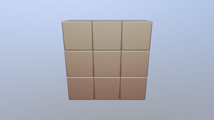 Cube Shell Top 3D Model