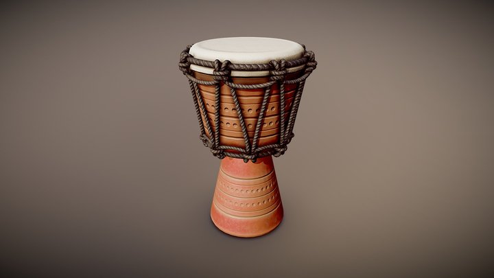 African Drum 3D Model