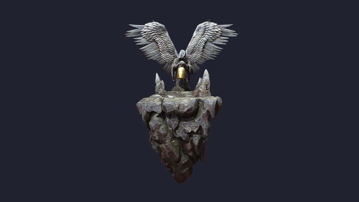 Angel Statue 3D Model