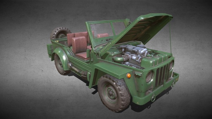 Austin Champ Light Truck 3D Model
