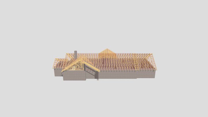 Conlon House_truss_roof 3D Model