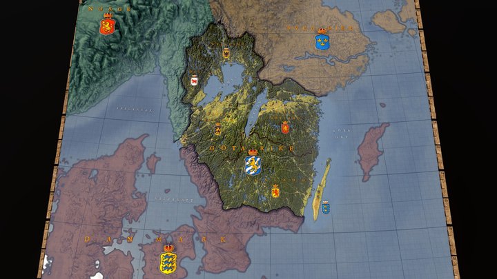 Göta Rike / Kingdom of Gothia 3D Model