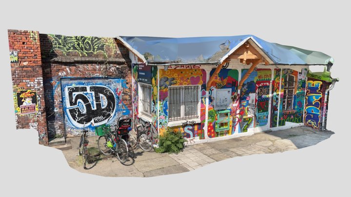 RAW-Gelände Colorful Streetart House 3D Model