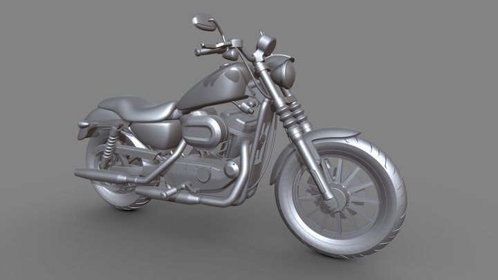 Harley-Davidson Sportster 883 Ready to Print STL 3D Model