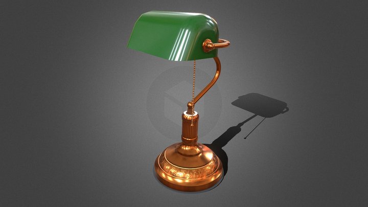 Banker's Lamp 3D Model