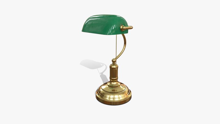 Banker’s Lamp – 100% Quads, Game & Render Ready 3D Model