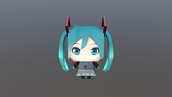 HATSUNE MIKU _ Paper art 3D Model