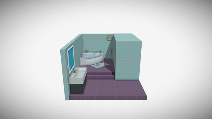 Bathroom diorama HW XYZ(Detailing) 3D Model
