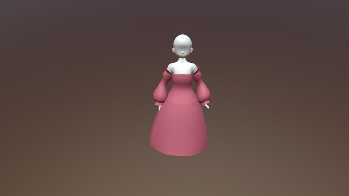 Girl Hand Rose 3D Model
