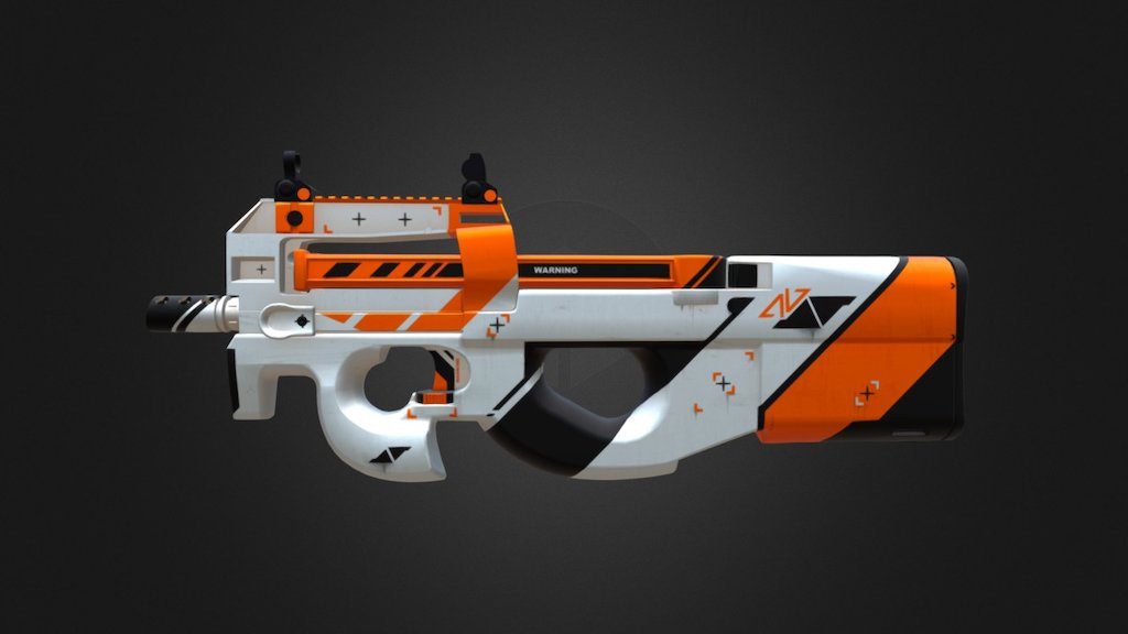 P90 Asiimov - 3D model by csgoitems.pro.
